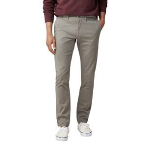 J Crew Khaki Gray 484 Stretch Chambray Trouser Pant Chino 34 / 32